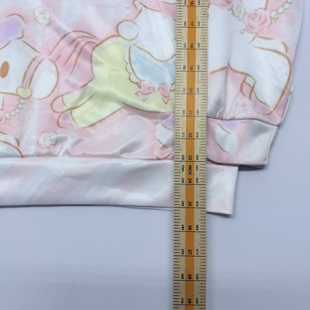 Sanrio My Melody Pastel All Over Print Hoodie Pink Kawaii Sweatshirt Small - Picture 6 of 6
